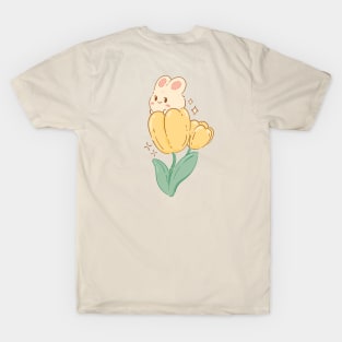 Flower Bun | Yellow T-Shirt